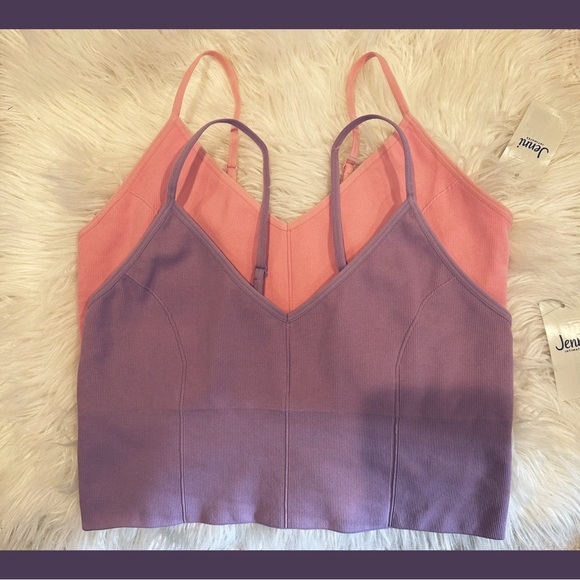 [ 2 FOR $25 ] PINK & PURPLE CROP TOPS - Picture 2 of 7